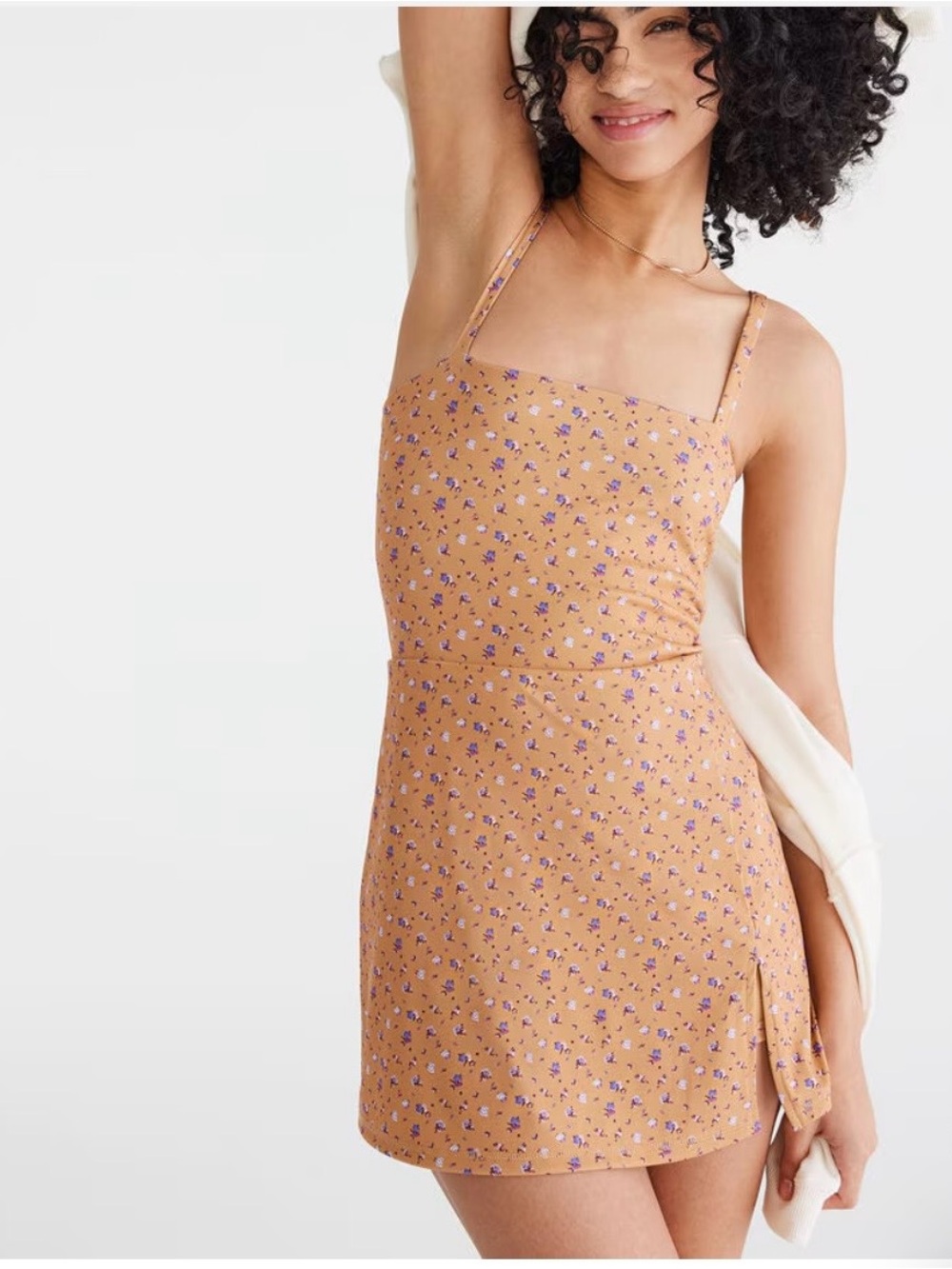 Aeropostale Floral Flex Square-Neck Tennis Dress